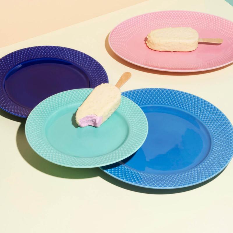 Rhombe Color lunsjtallerken 21 cm aqua