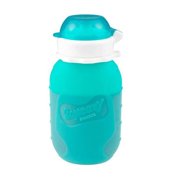Snacker drikkeflaske/klemmepose 177 ml aqua blue