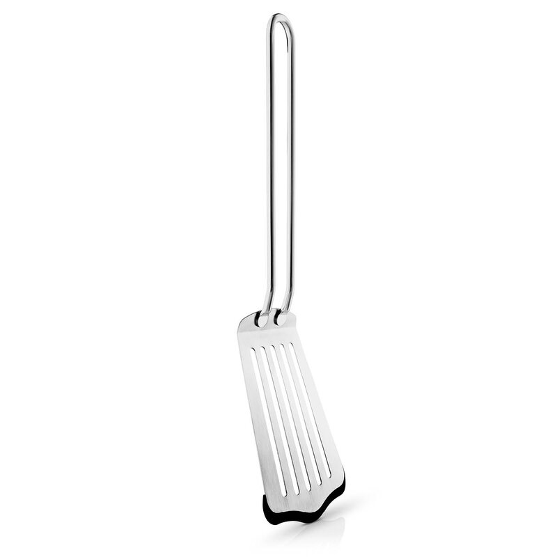 Stekespade med silikon 28 cm børstet stål