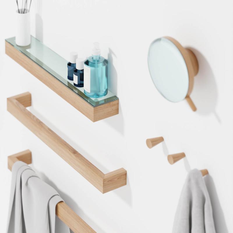 Magnifying sminkespeil vegg 18 cm eik