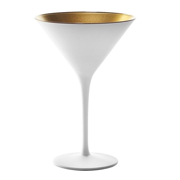 Elements martiniglass 24 cl hvit/gull