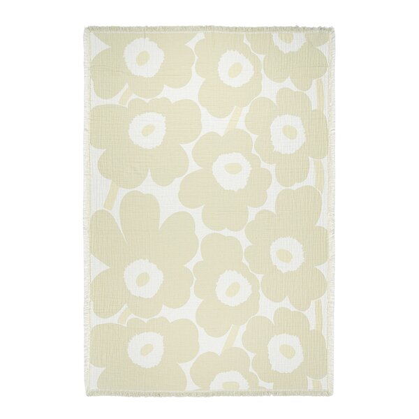 Unikko pledd 150x220 cm hvit