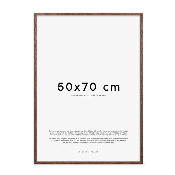 Treramme 50x70 cm mørk eik