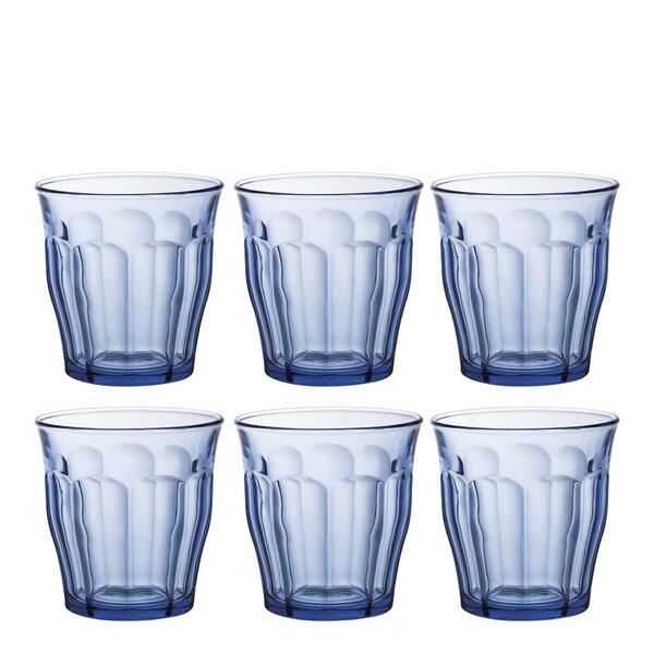 Picardie vannglass 25 cl 6 stk marin blå