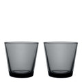 Kartio glass 21 cl 2 stk mørk grå