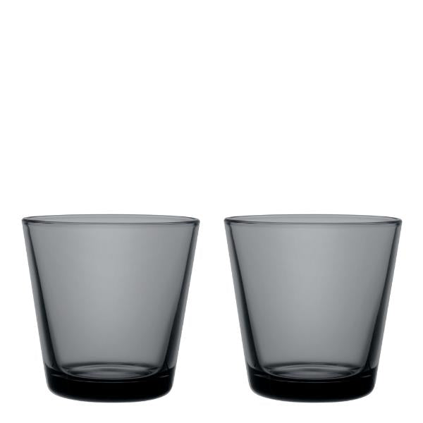 Kartio glass 21 cl 2 stk mørk grå
