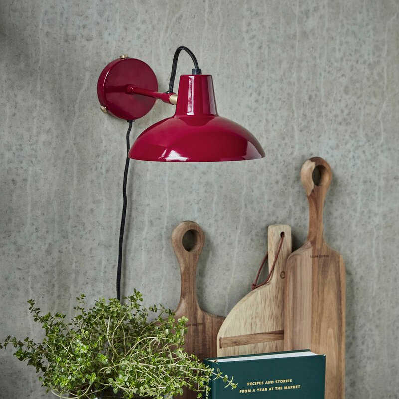 Desk vegglampe 30x18 cm rød