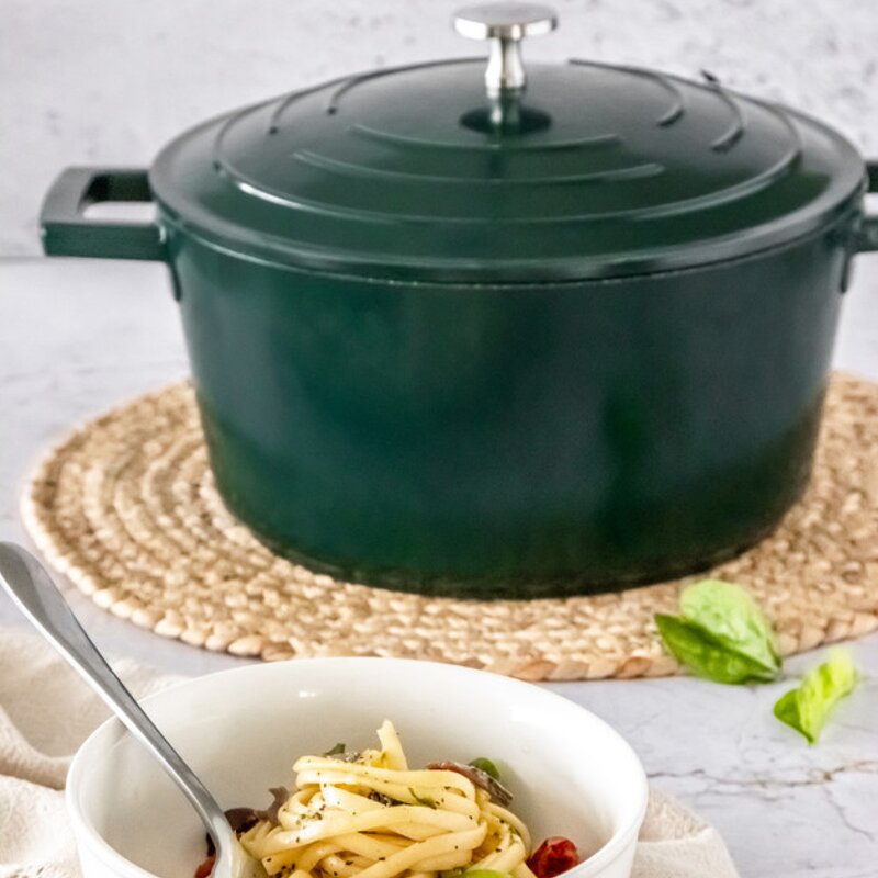 Cast Aluminium gryte 2,5L 21 cm hunter green
