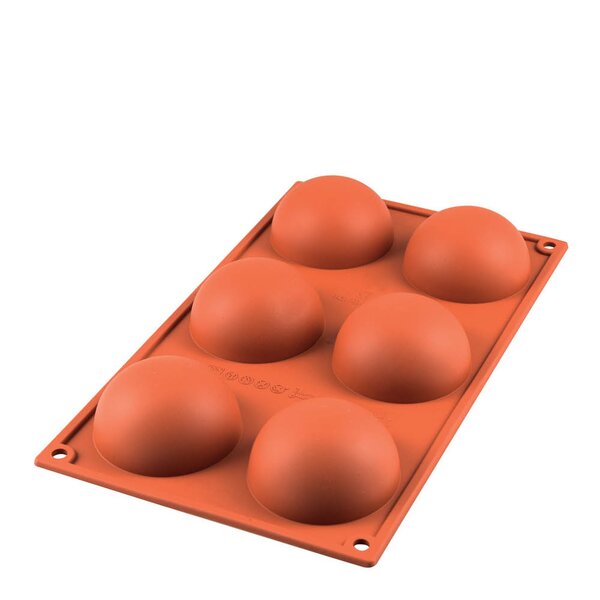 Silikonform halvkule 6 stk 7x3,5 cm