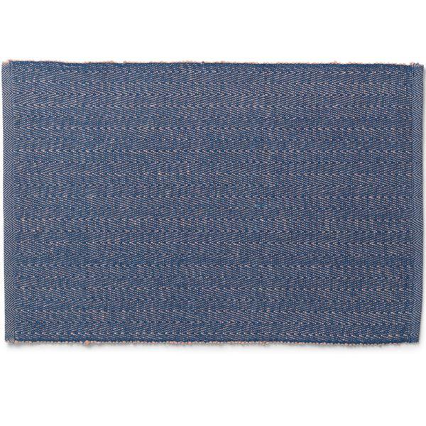 Herringbone brikke blå