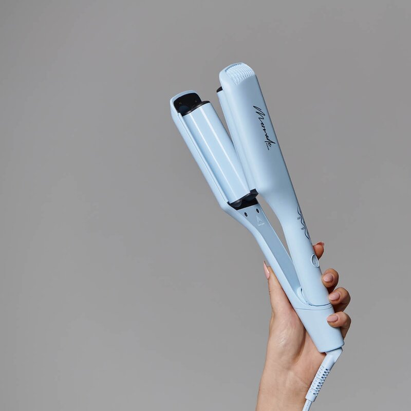 Bølgetangsett double waver 6 deler blå