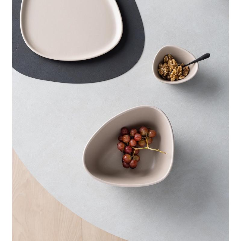 Curve Stoneware serveringsskål 22x20 cm sand