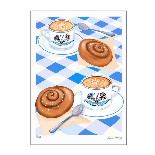 Emma Forsberg poster 30x40 cm fika