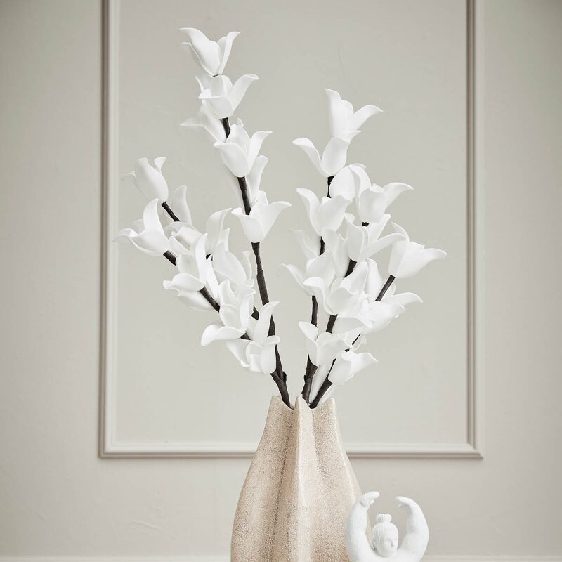 Happia dekorasjonsblomst 91 cm hvit