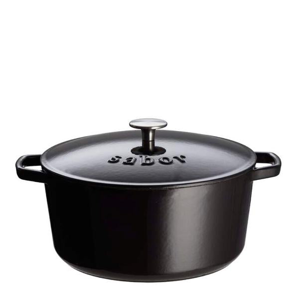 Støpejernsgryte 4,4L svart