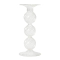 Swirl lysestake 22 cm klar