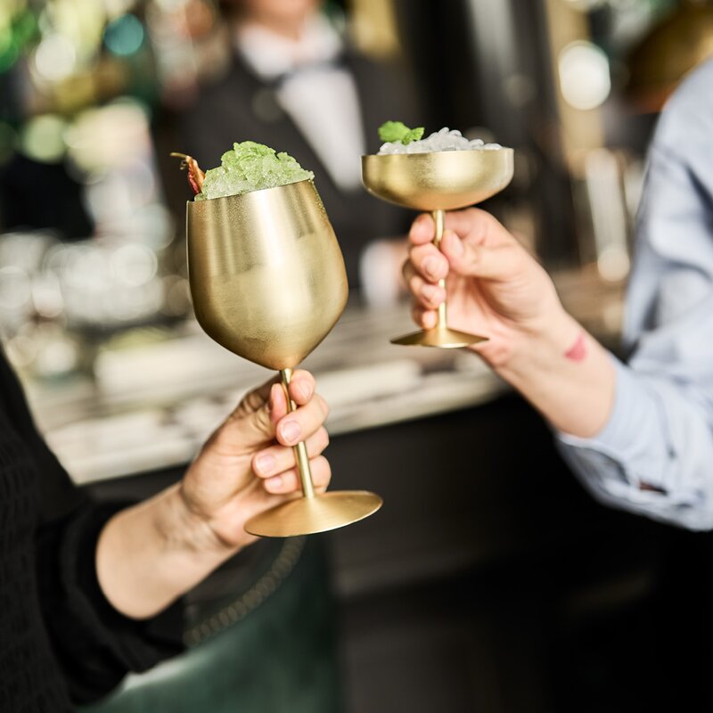 Sontell Gold drinkglass 55 cl stål/gull