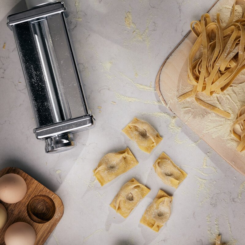 Assistent tilbehør pastavals sett lasagne og fettucine