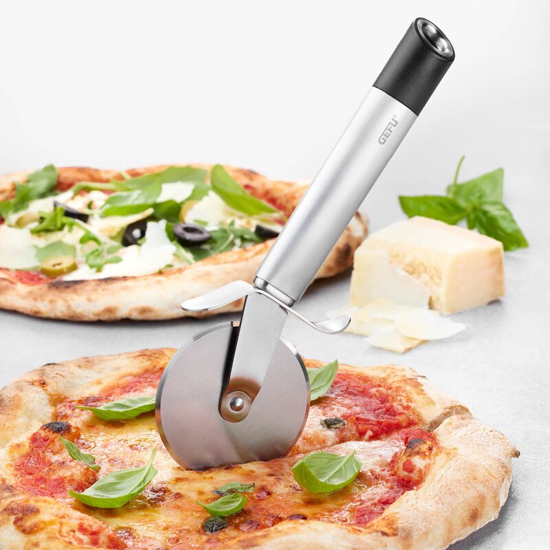 Primeline pizzahjul 20,4 cm stål/svart