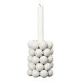 Globe lysestake 9,5 cm hvit