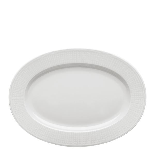 Swedish Grace ovalt fat 32 cm snø/hvit