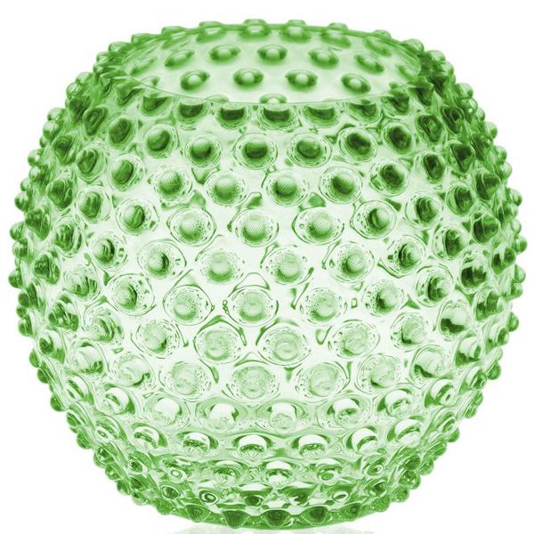 Hobnail vase 18 cm light green