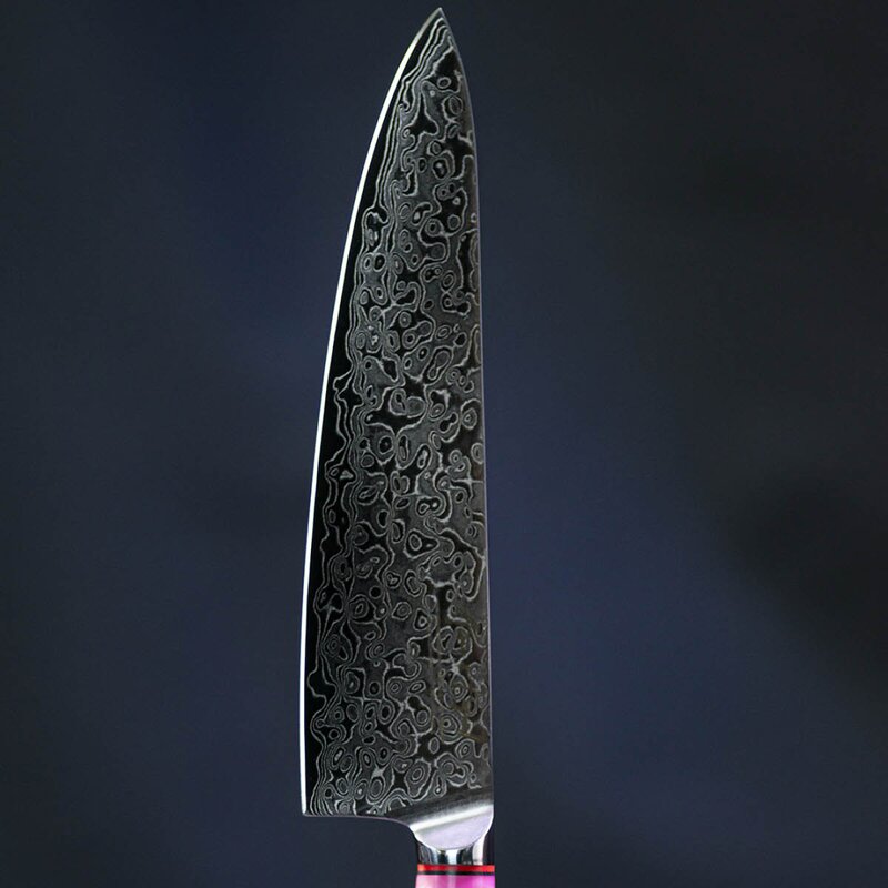 Skarp kokkekkniv 20 cm stål/tre
