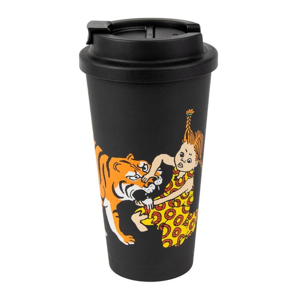 Pippi take away kopp 45 cl tiger svart