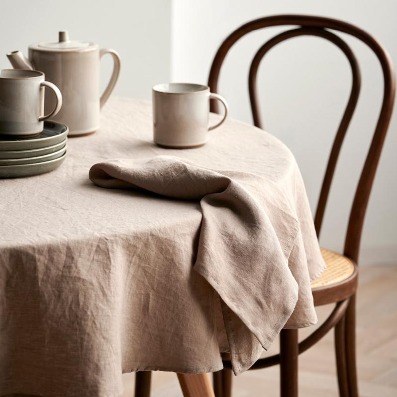 Pure Linen duk 160 cm nature