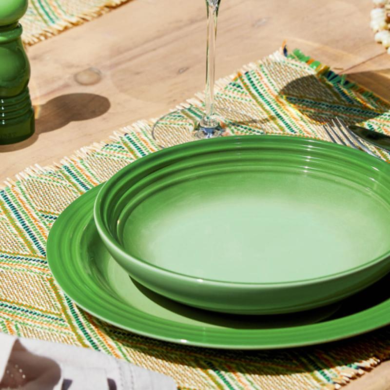 Signature tallerken flat steintøy 27 cm bamboo green