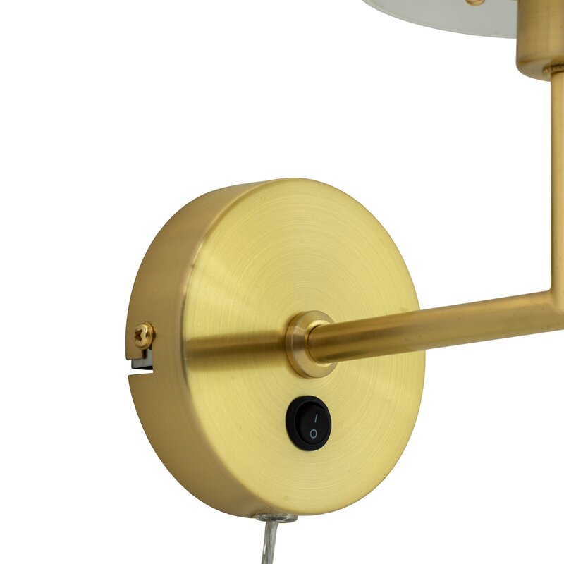 DL20 vegglampe 20 cm opal/messing