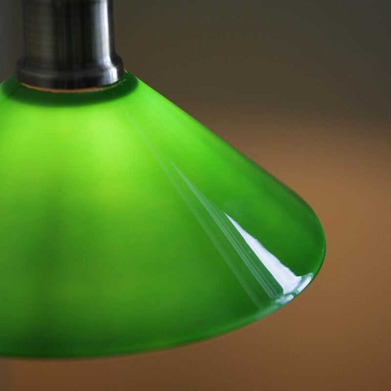 Vela bordlampe 49 cm antique messing/grønn