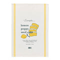 Kjøkkenhåndkle lemon poppy 50x70 cm hvit/gul