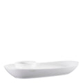 Nor tapasfat båt m/skål 7x12x44,5 cm hvit