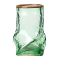 Ellen vase 22 cm green/foffee brown