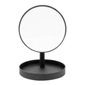 Look sminkespeil med fot 25 cm mørk eik