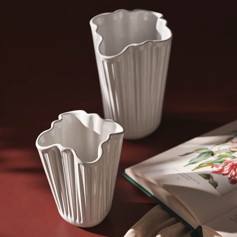 Hammershøi unfold vase 20,5 cm hvit