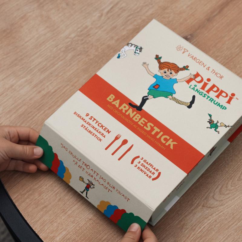 Lupo barnebestikk Pippi 9 deler stål