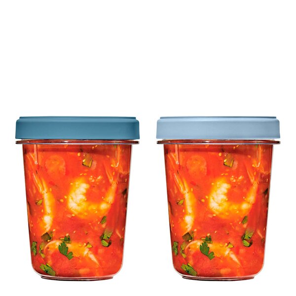 Twist & Stack oppbevaringsboks 94,6 cl 2 stk klar/blå
