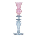 Mary lysestake 25 cm rosa/blå