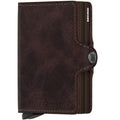 Twinwallet lommebok m/kortholder brun