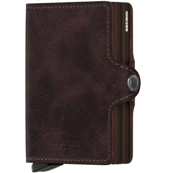 Twinwallet lommebok m/kortholder brun