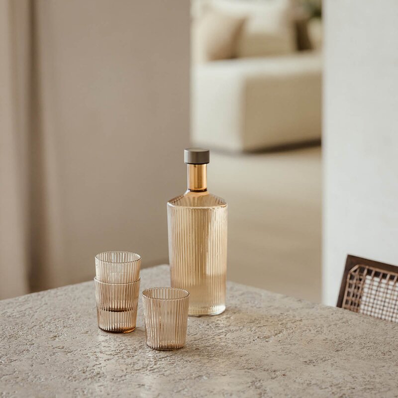 Ribbed Elegance gaveeske Bells 3 deler beige