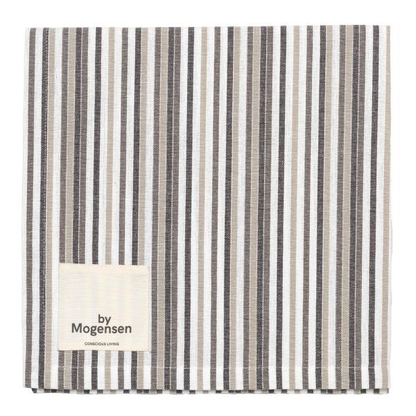 Tøyserviett 55x55 cm small stripes hvit
