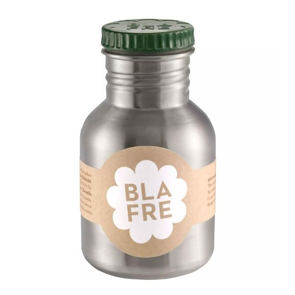 Stålflaske 300 ml mørk grønn