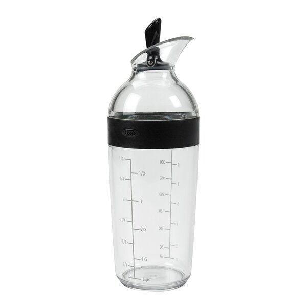 Dressingflaske 22 cm klar/svart