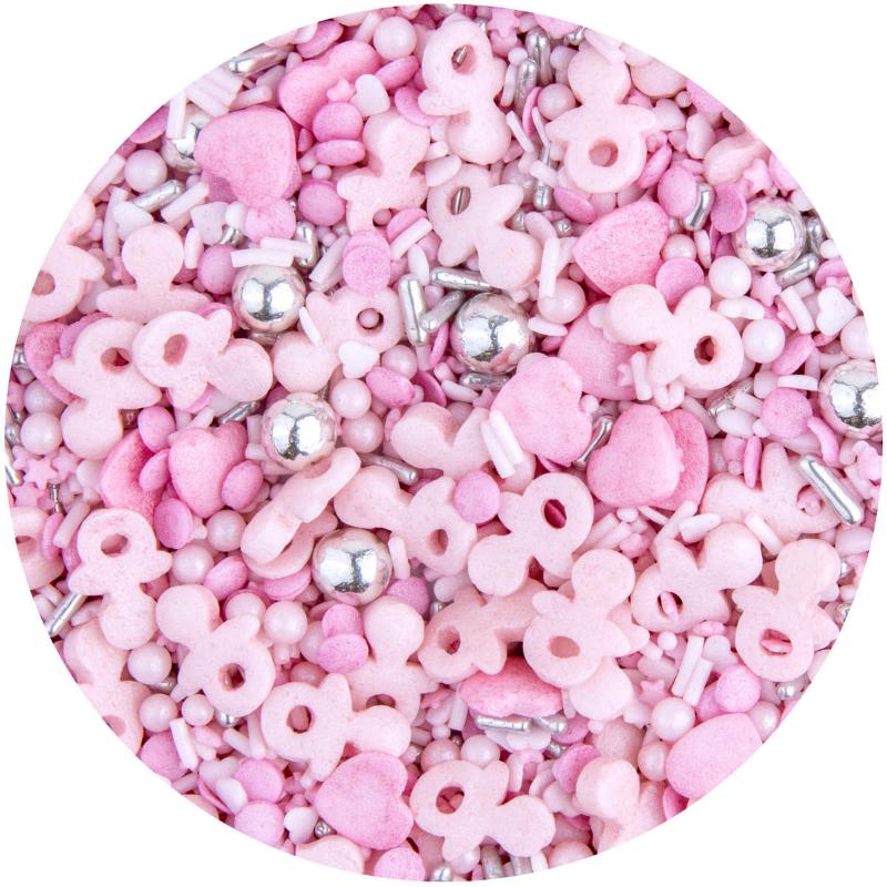 Kakestrøssel baby rosa babylykke 85g