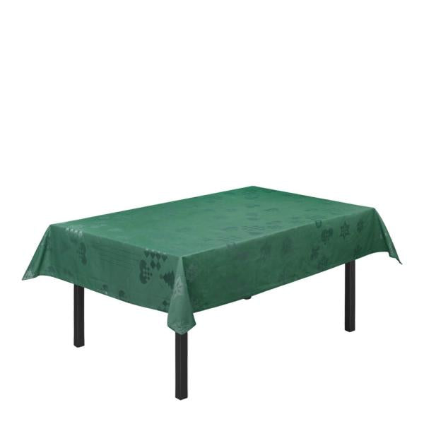 Natale juleduk i damask 150x270 cm grønn