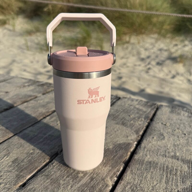 Iceflow flip straw tumbler termoflaske 0,6L rose quartz