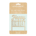Kaketopp i tre Happy Birthday